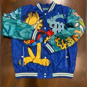 Members Only Nickelodeon Garfield varsity jacket extra large XL y2k